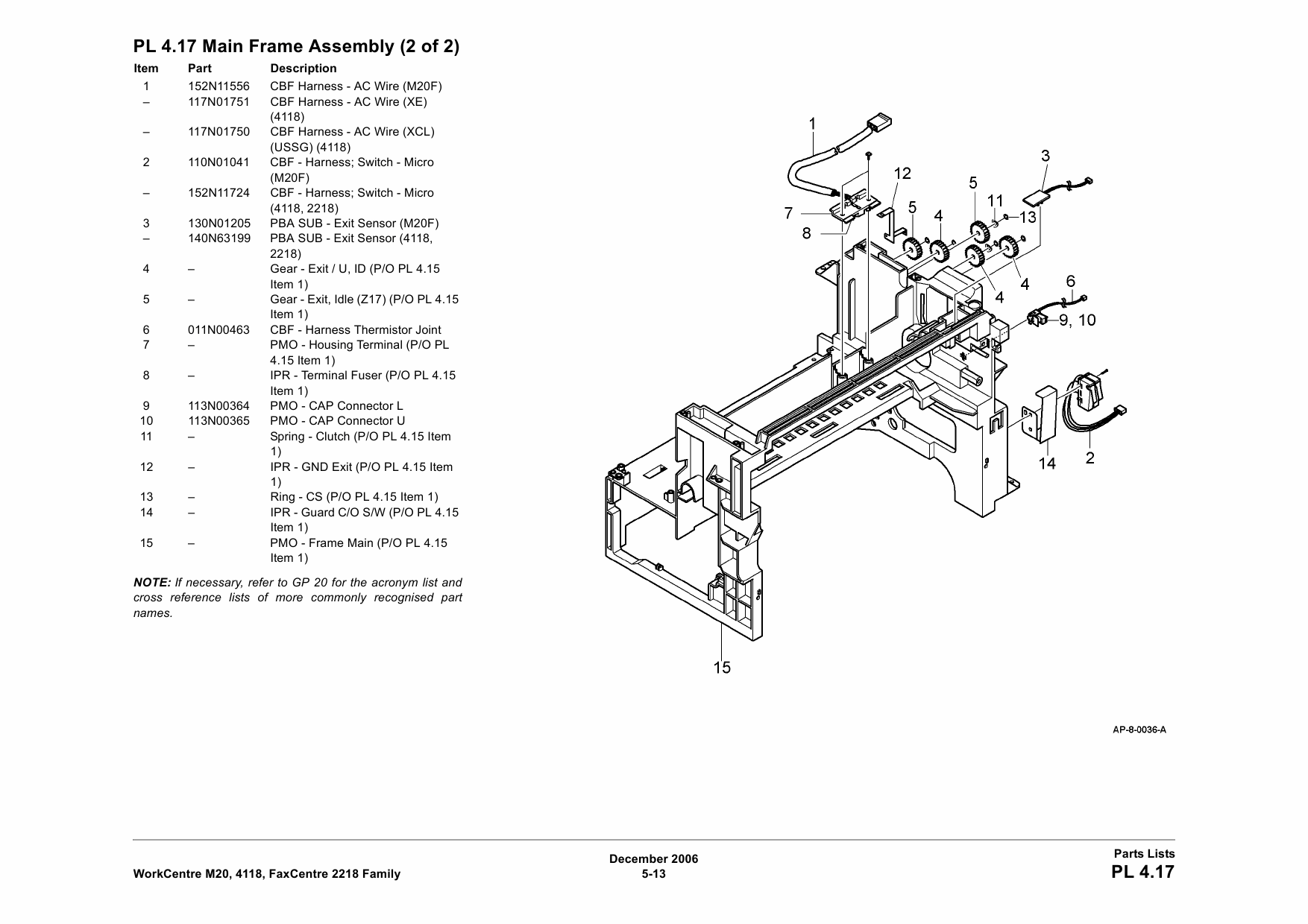 Xerox WorkCentre 4118 M20 FaxCentre-2218 Parts List and Service Manual-5